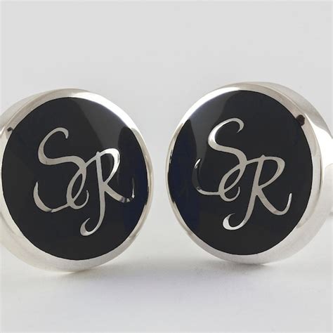 Monogram Cufflinks - Etsy