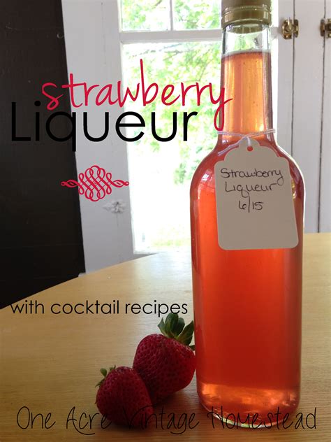 Homemade Strawberry Liqueur - One Acre Vintage Homestead Recipe