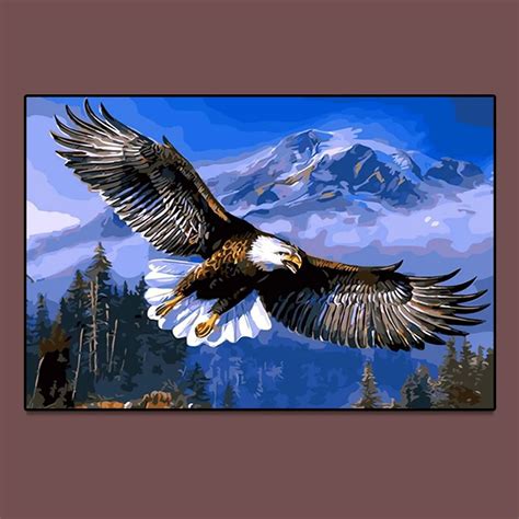 1Pcs No Frame American Eagle Bird Wall Art Painting Picture Home Decor ...