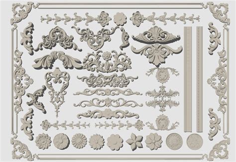 6633. Free Sketchup Decorative Plaster Models Download