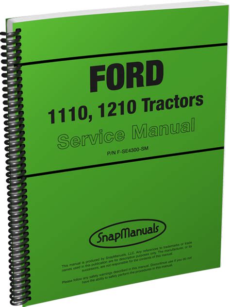 Ford 1110, 1210 Tractor Service Manual - SnapManuals