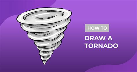 How To Draw A Tornado Step By Step For Kids