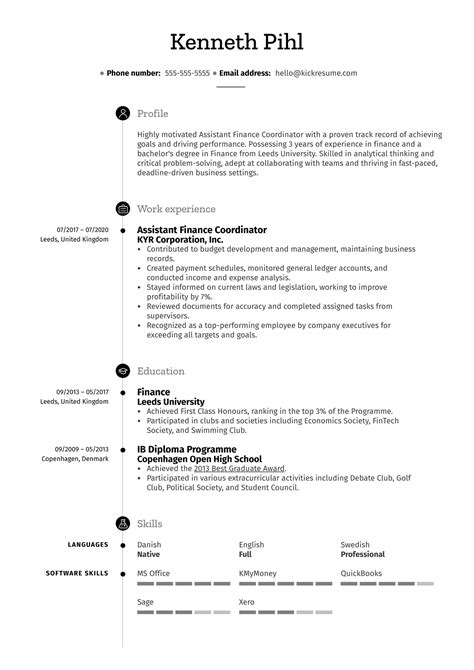 Resume Work Experience Example | Kickresume