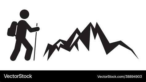 Hiking icon Royalty Free Vector Image - VectorStock