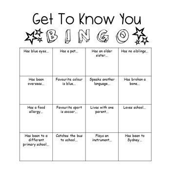 FREE! First Day of School Classroom Ice Breaker Game "Get To Know You ...