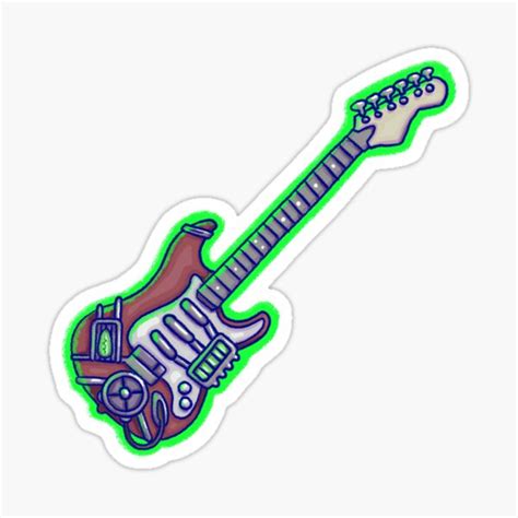 "Sally Face Guitar" Sticker for Sale by elfenthusiast | Redbubble