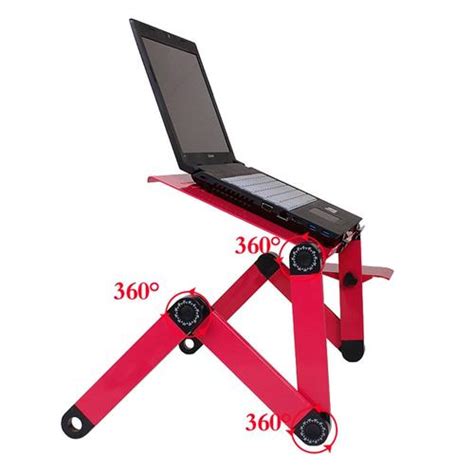 Adjustable Laptop Table For Bed Portable Lap Desk Foldable Stand With ...