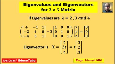 Linear Algebra Ch 3 Eigenvalues And Eigenvectors 8 Of 35 Eigenvector Of A 3×3 Matrix – Otosection