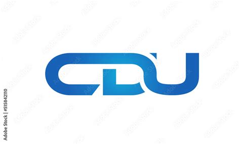 Connected CDU Letters logo Design Linked Chain logo Concept Stock ...