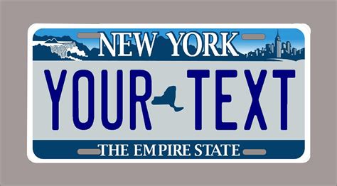 New York License Plate custom Text - Etsy