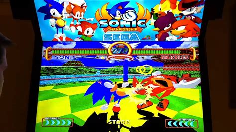 Sonic Championship / Sonic the Fighters Arcade Cabinet Gameplay w ...