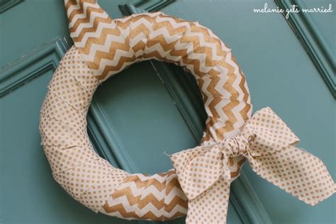 Melanie Gets Married: Gold Ribbon Wreath