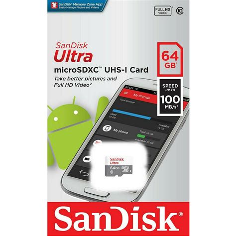 SanDisk Ultra 64GB Micro SD Card microSDXC UHS-I Full HD 80MB/s Mobile ...