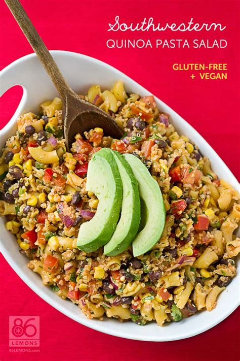 Vegan Southwestern Quinoa Pasta Salad (Gluten-free) | 86 Lemons