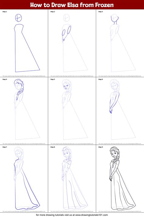 step by step how to draw elsa Anna draw frozen step drawing ...