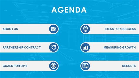 Agenda Template Design With Icons Image Background Powerpoint Slide | Templates PowerPoint ...