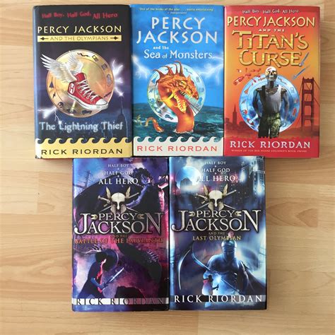 The Percy Jackson series. All 5 books all UK 1st editions: ‘The Lightn ...