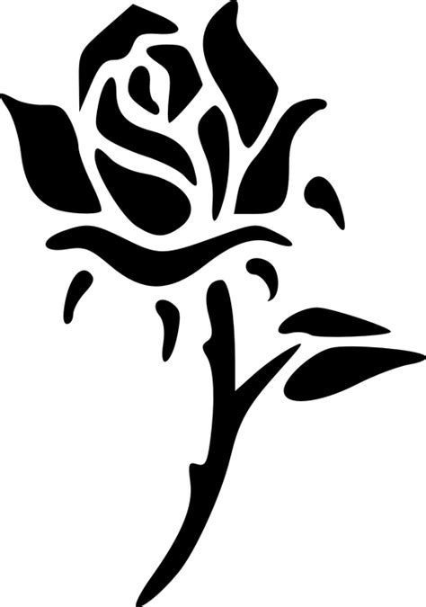 Rose Flower Silhouette · Free vector graphic on Pixabay