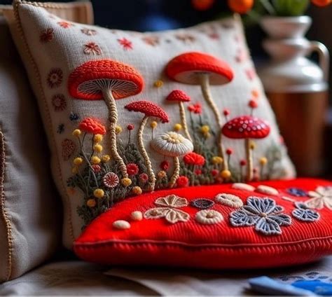 embroidery, crochet and food