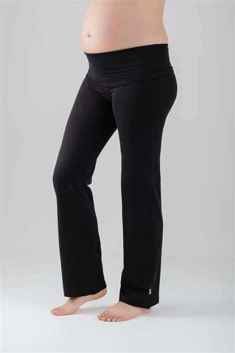 Supportive maternity yoga pants designed to hold your bump securely