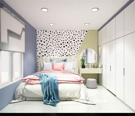 Pastel Color Bedroom Interior Design on Behance