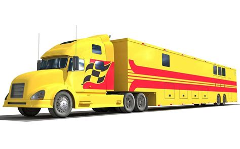 Race Car Transporter Truck 2 - 3D Model by 3D Horse