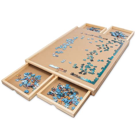 Skymall 1000 Piece Puzzle Board | Premium Wooden Jigsaw Puzzle Table With 4 Magnetic Removable ...