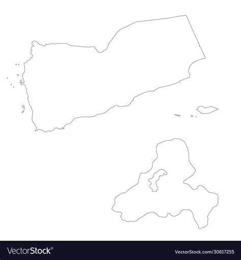 Map yemen and sanaa country capital Royalty Free Vector