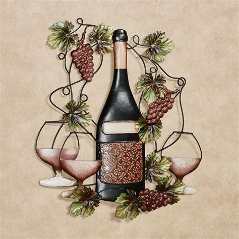 Port Classique Wine Bottle Metal Wall Art