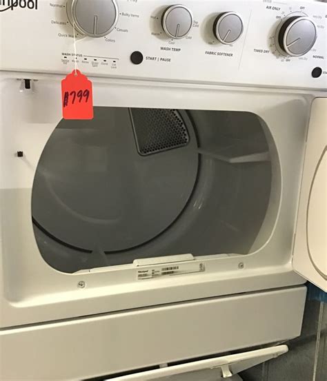 New scratch and dent whirlpool stackable washer and dryer. 1 year warranty for Sale in St ...