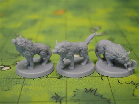 Dnd Miniature Wolf Pack Beasts and Baddies Dungeons and | Etsy