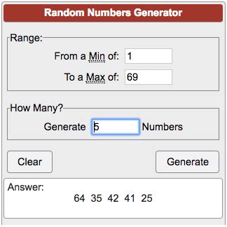 Random Number Generator