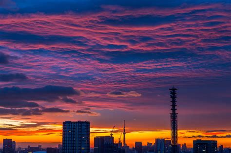 sunset, Clouds, Sunset, Tokyo, Japan Wallpapers HD / Desktop and Mobile Backgrounds