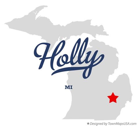 Map of Holly, MI, Michigan