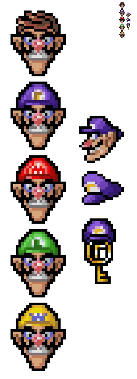 Waluigi in SM64DS Style's UI by g-norm-us on Newgrounds