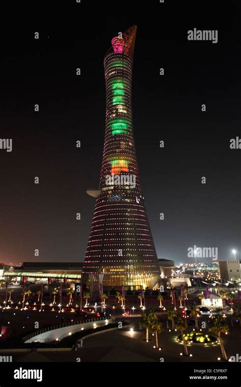 Aspire Tower at the Khalifa International Stadium in Qatar Stock Photo ...