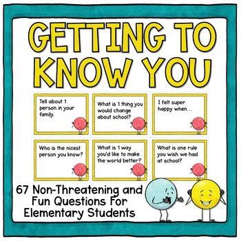 These 67 "Get to Know You" question cards are the perfect resource for ...