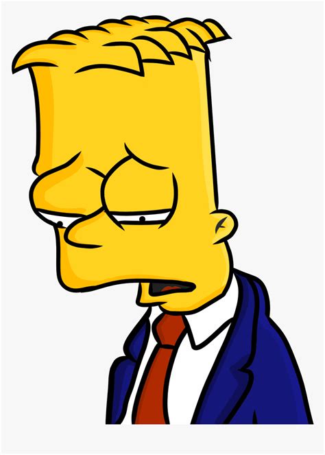 Sad Bart Png Vector Download - Draw Bart Simpson Sad, Transparent Png ...