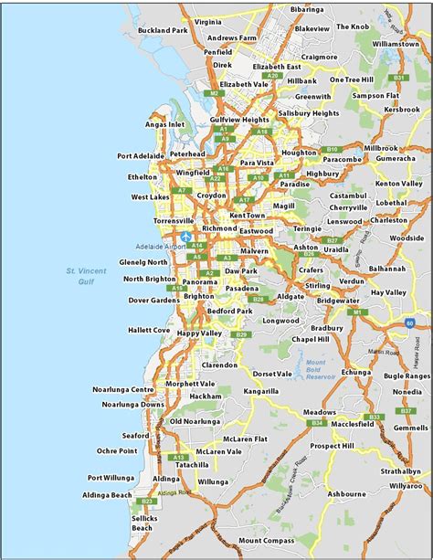 Map of Adelaide, Australia - GIS Geography