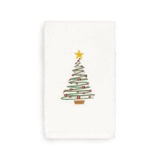 Authentic Hotel and Spa Turkish Cotton Christmas Tree White Hand Towel | Overstock.com Shopping ...
