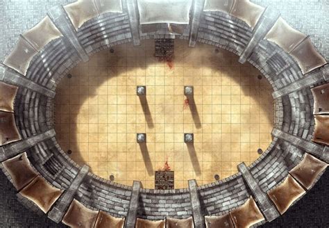 Battle Arena, a printable battle map for Dungeons and Dragons / D&D, Pathfinder and other ...