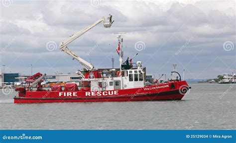 Fire Rescue Boat Editorial Stock Image - Image: 25129034