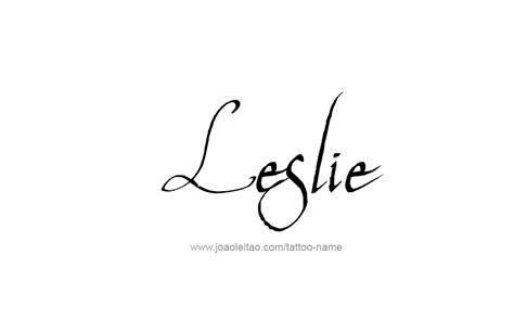 Leslie Name Tattoo Designs