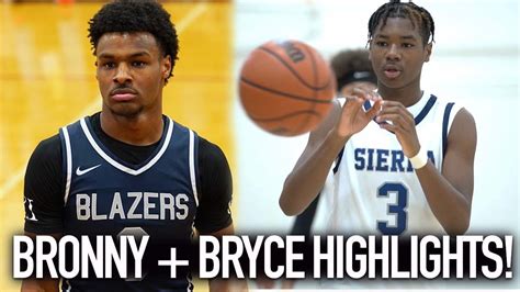 Bronny James Highlights + Bryce James Goes Off! Do They Play Just Like ...