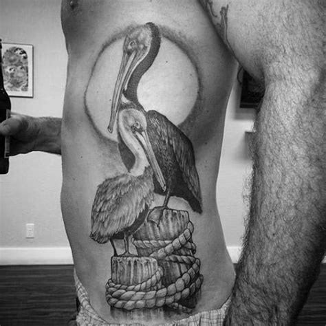 50 Pelican Tattoos For Men - Water Bird Design Ideas