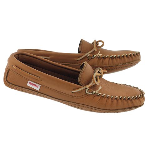 SoftMoc Men's 3000 camel deerskin leather moccasins