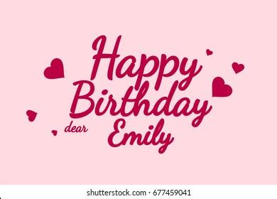 Happy Birthday Emily Background Happy Birthday: Stockillustration ...