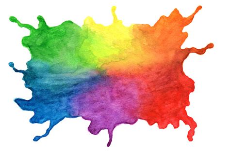 Rainbow Splash In Watercolor Isolated On White Background Stock Illustration - Download Image ...