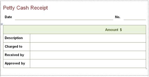 Petty Cash Receipt Template Excel - prntbl.concejomunicipaldechinu.gov.co