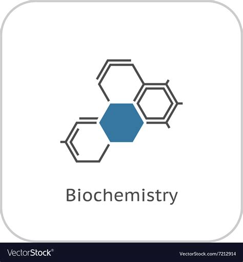 Biochemistry icon flat design Royalty Free Vector Image